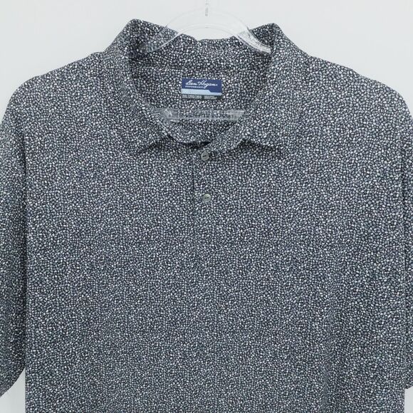Ben Hogan Shirt Mens 2XL Gray Geometric Golf Polo Stretch Preppy Casual - Picture 6 of 12